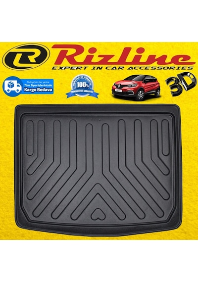 Renault Captur Alt Bagaj Havuzu 3D Siyah 2021 Sonrası Rizline N11.9605