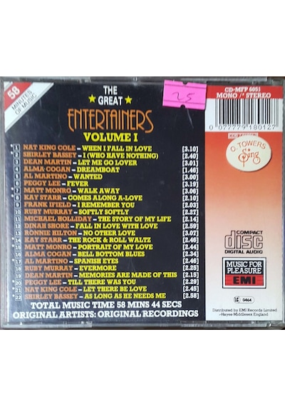 Plak Değildir Cd Dir Cd The Great Entertainers Volume 1 Cd