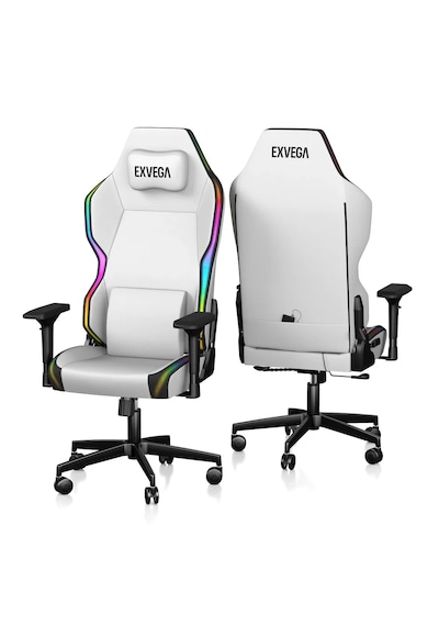 Exvega Lunar Active Rgb Arctic Oyuncu Koltuğu Beyaz