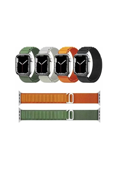 Apple Uyumlu Watch 7 45mm Zore Krd-74 Hasır Kordon