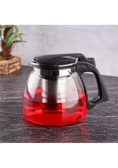 Cam Demlik Bitki Çayı İçin Demlik 900 Ml