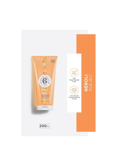 Roger & Gallet Neroli Aloe Vera ve Portakal Çiçeği Özlü Canlandırıcı Duş Jeli 200 ML