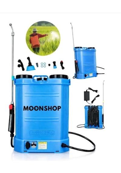 Moonshop İl016 Pro Japan Turbo 16 LT Şarjlı Sırt Tipi İlaç Pompası Akülü Şarjlı İlaçlama Makinesi Köpük Pompası