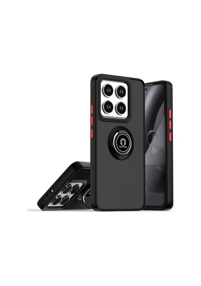 Newface Xiaomi Mi 14t Pro Kılıf Montreal Yüzüklü Silikon Kapak - Siyah Diğer