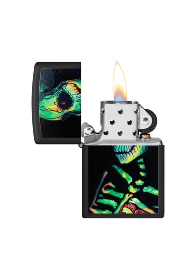 Zippo 218 Glowing Skull Design Çakmak Çok Renkli