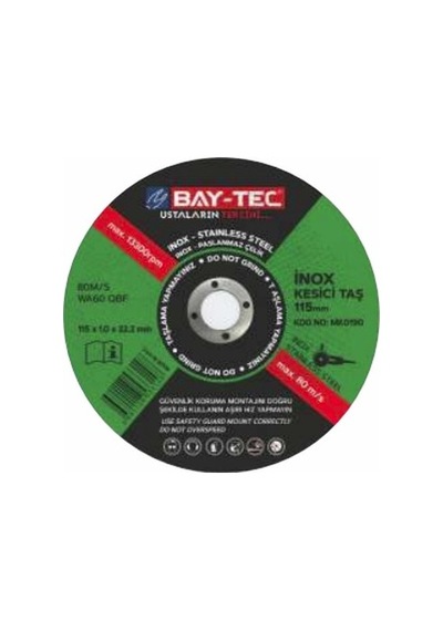 Bay-tec İnox Metal Kesici Taş 10adet - 115x1.0x22.2 Mm - Disk