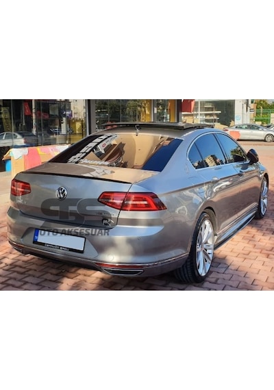 Sts Oto Aksesuar Passat B8  8.5 Bagaj Üstü Çıtası Spoiler Parlak Siyah (Piano Black)