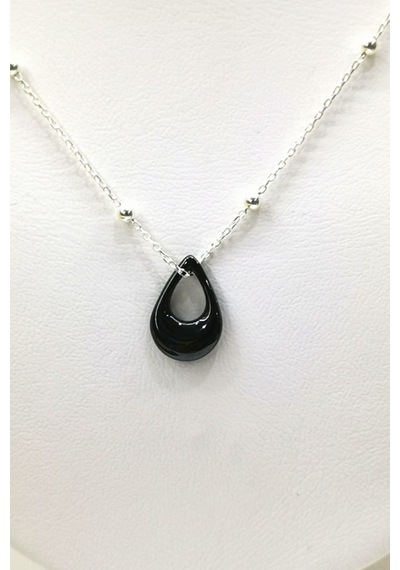 Omar Silver Kadın Top Top Zincirli Hematit Doğal Taşlı Gümüş Koly (513868191)