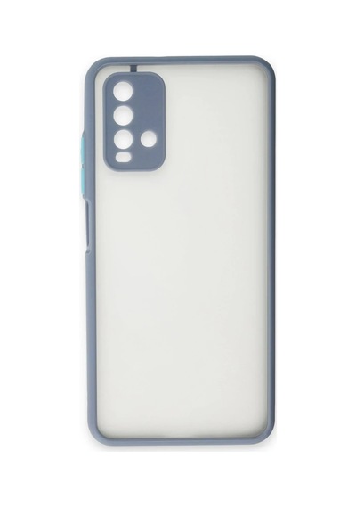 Xiaomi Redmi 9t Kılıf Montreal Silikon Kapak - Gri Altın