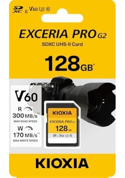 Excerıa Pro G2 128gb Sdxc Uhs-ıı Hafıza Kartı - V60 U3 C10-300mb/s Okuma 170mb/s Yazma - 8k 4k Video Kayıt - İçerik Üretimi