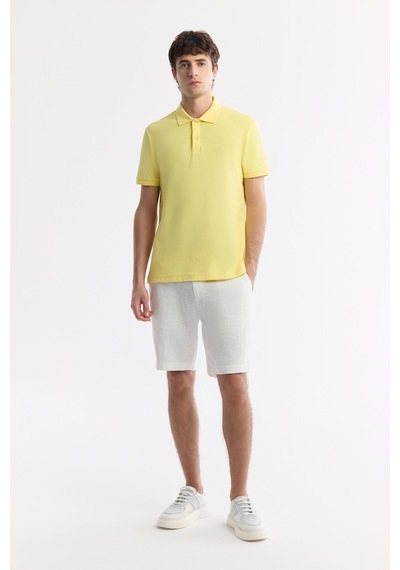 Avva Erkek Sarı Kıvrılmaz Polo Yaka %100 Pamuk Basic Regular Fit T-shirt B001032 Avva Erkek Sarı Kıvrılmaz Polo Yaka %100 Pamuk Basic Regular Fit T-shirt B001032