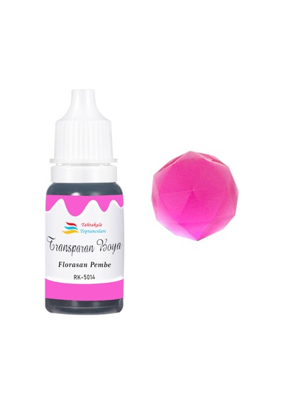 Tahtakale Toptancı Epoksi Reçine Transparan Boya Pigment Şeffaf Epoksi Boyası 20 Ml Floresan Pembe - 5014