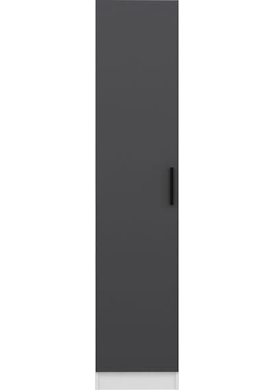 Minar Kale 210 Cm 1 Kapaklı 1b Raf Portmanto Beyaz Antrasit