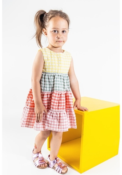 Baby&Kids Pötikare Desenli Renkli Yazlık Kız Bebek/Çocuk Elbise