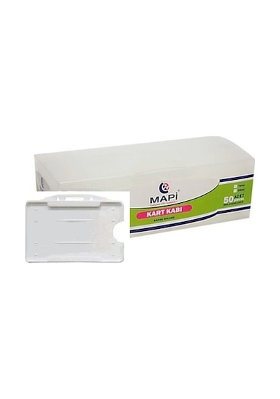 Mapi Kart Kabı 86X54Mm Yatay 50 Adet Beyaz
