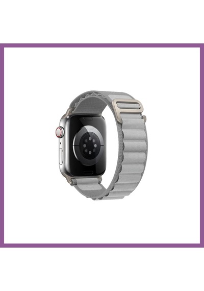 Bezos Watch 38mm Uyumlu Mountain Kordon - Gri Rengaren