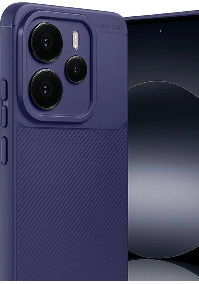 Xiaomi Note 14 5g Auto Focus Karbon Kapak - Lacivert Renkli