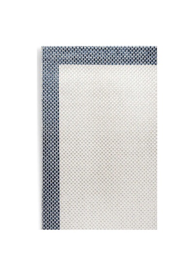 Natura Sisal Hasır Görünümlü Çerçeveli Oval Halı Ntr17 Lacivert-krem