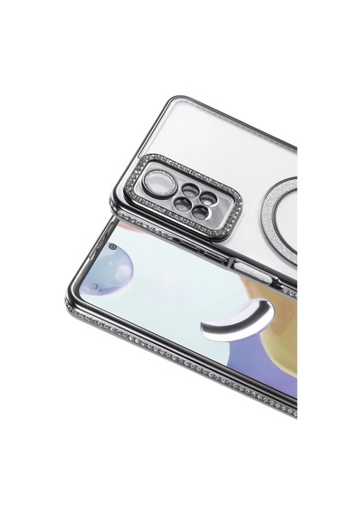 Xiaomi Redmi Note 12 Pro 4g Joke Simli Magneticsafe Kılıf - Siyah Düz Renkli