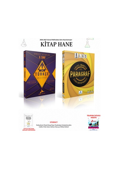 Paraf 8. Sınıf Sözel Mantık Ve Paragraf, Türkçe Mor 2 Kitap Seti