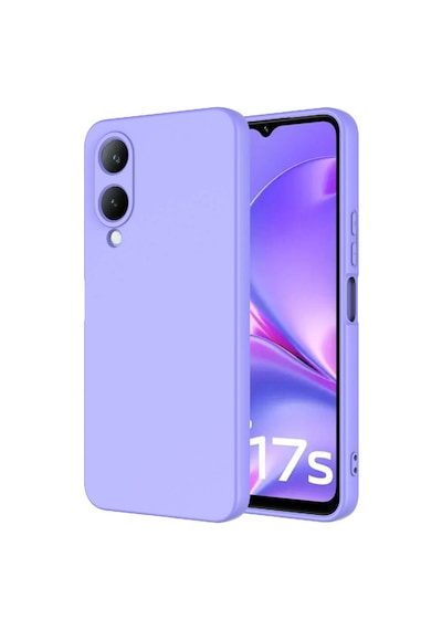 Vivo Y17s Kılıf Yumuşak Silikon Kamera Korumalı Lansman Pazarplus Lila