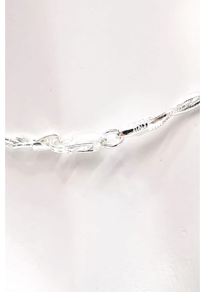 Omar Silver Kadın İtalyan Snack Sinek Üçlü Örgü Gümüş Bileklik N11.34502
