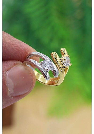 Midyat Nurtaş Gümüş Kristal Kesim Gold Kaplama 925 Ayar Gümüş Zirkon Yüzük 201022859 Midyat Nurtaş Gümüş Kristal Kesim Gold Kaplama 925 Ayar Gümüş Zirkon Yüzük 201022859