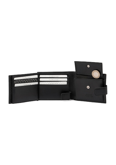 Tergan Siyah Unisex Deri Cüzdanı 01638A97