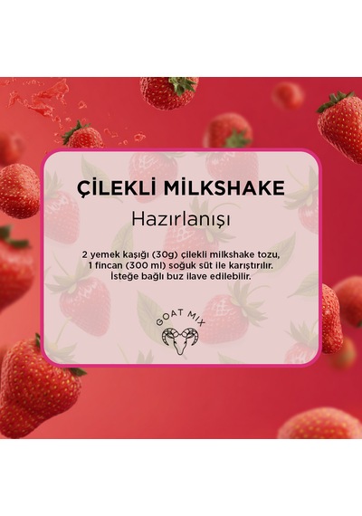 Çilekli Milkshake 1000 Gr. 1 KG
