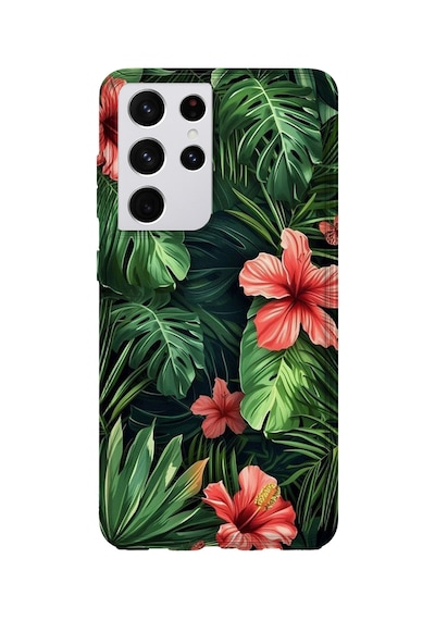 Samsung Galaxy S21 Ultra Uyumlu Baskılı Şeffaf Telefon Kılıfı Koleksiyon: Floraluxe Botanica 10