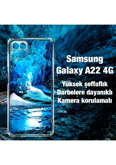 Ally Sm Galaxy A22 4g Kılıf Kamera Korumalı Ultra İnce Şeffaf Silikon Kılıf- 5775 Mh-hs7301-5841