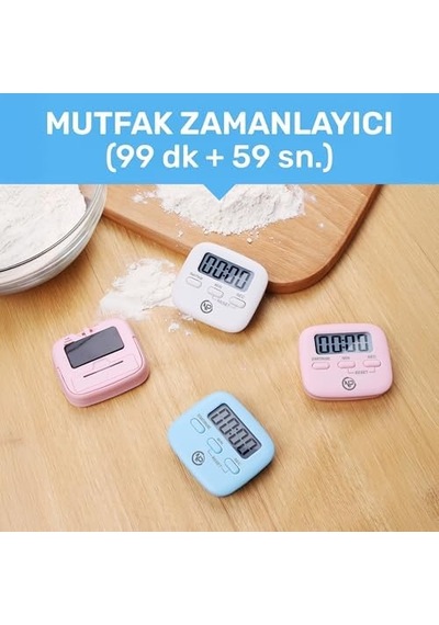 Npt05m Mutfak,ders,yemek İçin 99:59dk Dijital Alarm Kronometre,pomodoro Öğrenci Motivasyon Saati