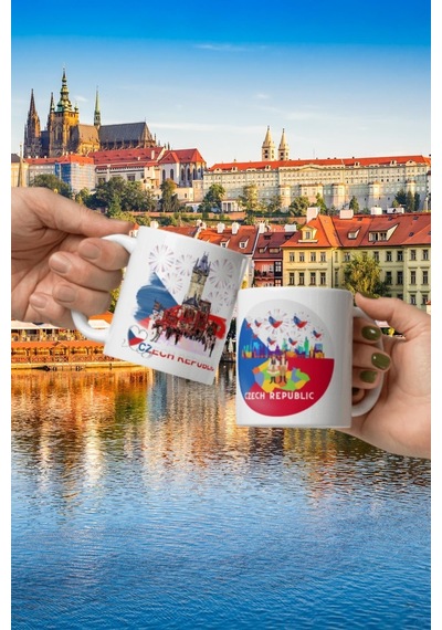 Çek Cumhuriyeti Kupa Bardak 2 Adet Seyahat Hatıra Czech Republic Mug