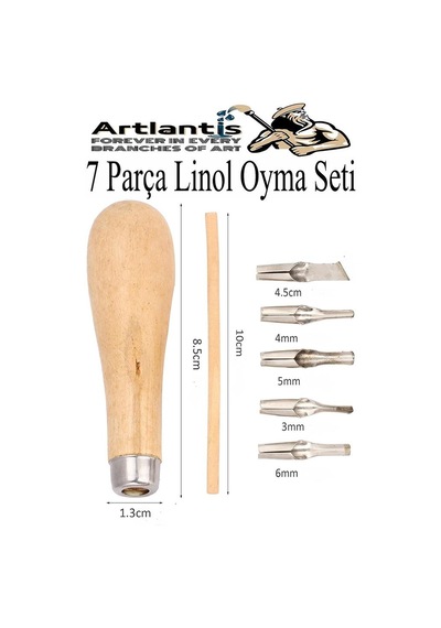 Linol Oyma Seti 13 Parça 1 Paket Linol Oyma Kesme Bıçak Seti Bıçaklı Linolyum Baskı Ahşap Saplı
