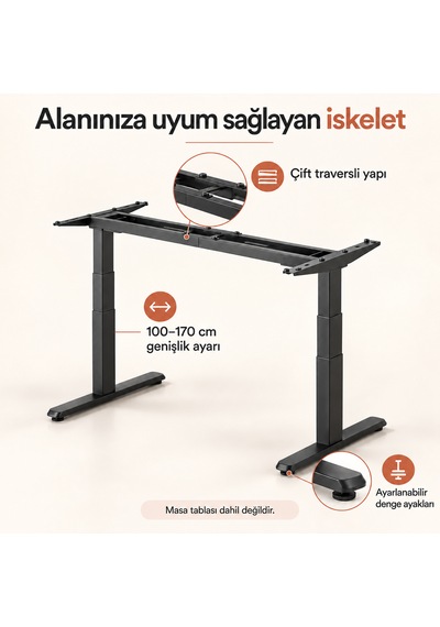 Npo Stdm1723 180kg Çifit Motor 4cm/s 3 Hafızalı 62-126cm Yükseklik Elektrikli Ayarlı Masa İskeleti Diğer Npo Stdm1723 180kg Çifit Motor 4cm/s 3 Hafızalı 62-126cm Yükseklik Elektrikli Ayarlı Masa İskeleti Diğer