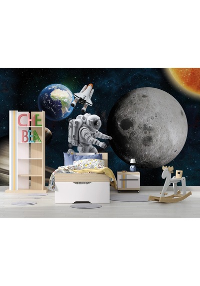 Astronotlu Duvar Kağıdı Güneş Sistemi Duvar Resmi Genç Odası Duvar Posteri