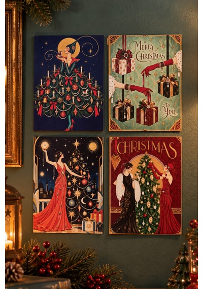 Vintage Christmas, Yılbaşı Tasarımlı Duvar Dekoru 4 Lü Tablo Seti, 15 X 20 Cm, 3mm Ahşap Mdf, Dijital Baskı Çok Renkli - 929909108 Çok Renkli - 929909108 Vintage Christmas, Yılbaşı Tasarımlı Duvar Dekoru 4 Lü Tablo Seti, 15 X 20 Cm, 3mm Ahşap Mdf, Dijital Baskı Çok Renkli - 929909108 Çok Renkli - 929909108