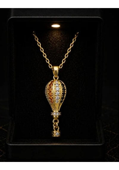 Beren Aksesuar Stainless Steel Uçan Balon Çelik Kolye Gold