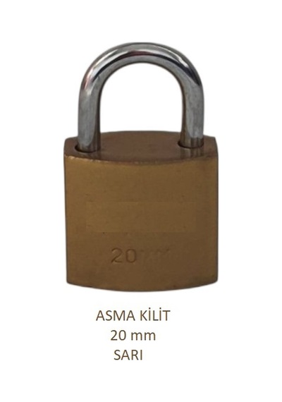 Adilon Asma Kilit, 20 Mm Sarı
