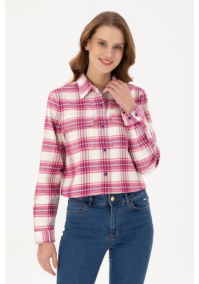 U.s. Polo Assn. Kadın Menekşe Gömlek Desenli 50291115-vr037 Menekşe