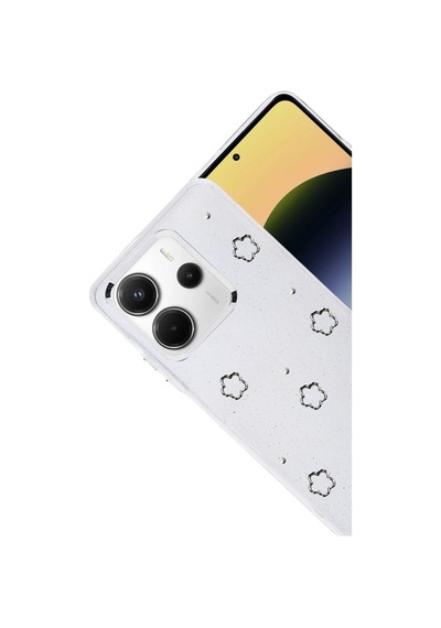 Xiaomi Redmi Note 14 4g Fiyonk Desenli Kapak - Desen 2 Beyaz