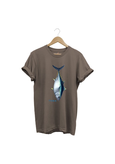 Fishing Balıkçılık Tuna Balığı Tasarım Baskılı %100 Pamuk Regular Fit Unisex T-shirt Kahverengi Fishing Balıkçılık Tuna Balığı Tasarım Baskılı %100 Pamuk Regular Fit Unisex T-shirt Kahverengi
