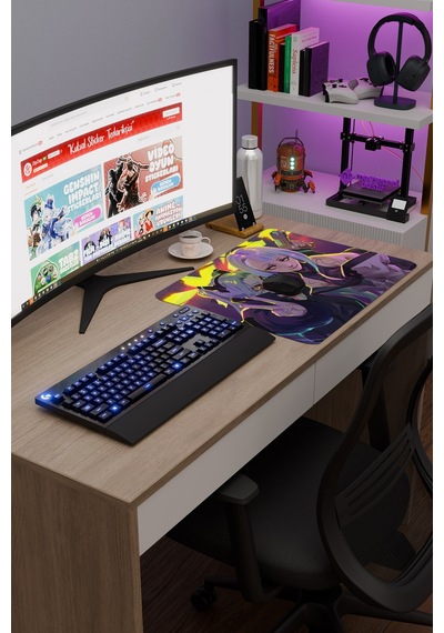Cyberpunk Edgerunners Dikişli Kauçuk Oyuncu Mousepad V5 - 48x40 Xl Gaming Mouse Pad
