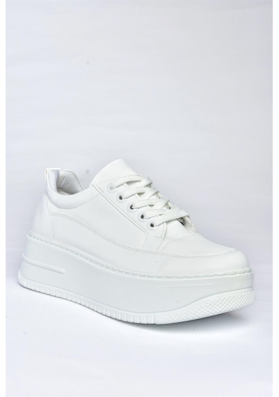 Fox Shoes P274117509 Beyaz Yüksek Tabanlı Kadın Spor Ayakkabı Sneakers Beyaz