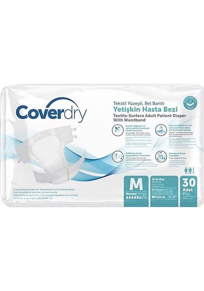 Coverdry Bel Bantlı Hasta Bezi Medium 30 Adet M