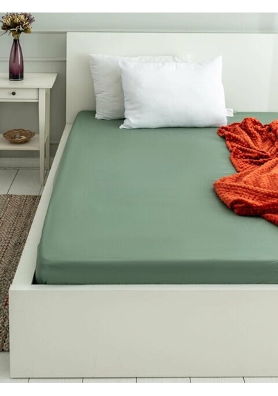 Çift Kişilik 160X200 Lastikli Penye Çarşaf-Asker Yeşili