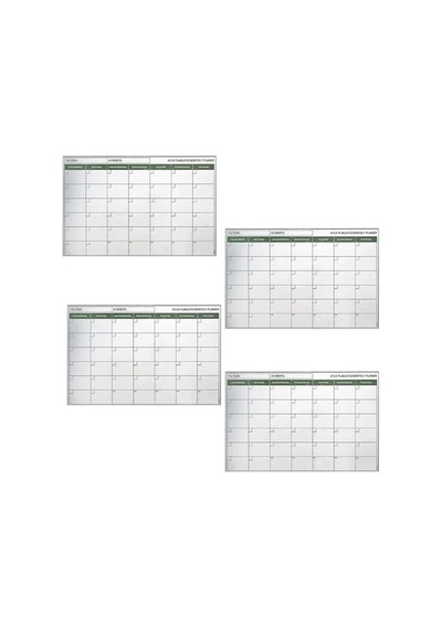 Manyetik Yapışkanlı Bir Aylık Program Planlayıcı Takvim 85x56 Cm 5468 Çok Renkli