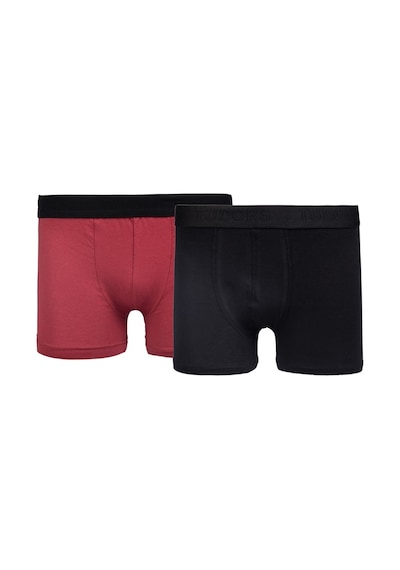 Tudors 27764 Erkek Boxer 2'Li Bordo - Siyah