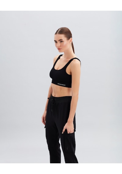 Skechers Micro Collection W Jogger Woven Pant Kadın Siyah Pantolon S222169-001 Siyah