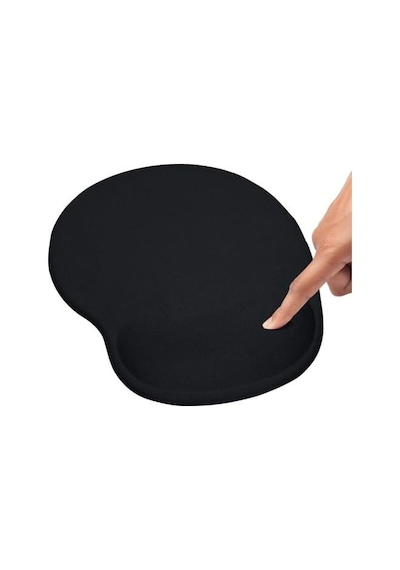 Bilek Destekli Ergonomik Mouse Pad, Rahat Fare Padi, Fare Altlığı, Ofis Ve Oyun İçin, Kaymaz Taban, Siyah